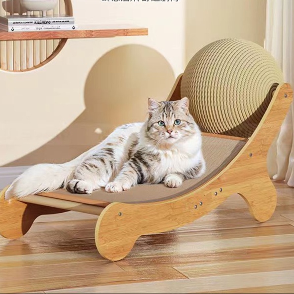 メイン画像:0枚目:猫の爪研ぎ 多機能猫爪研ぎベッド型寝椅子