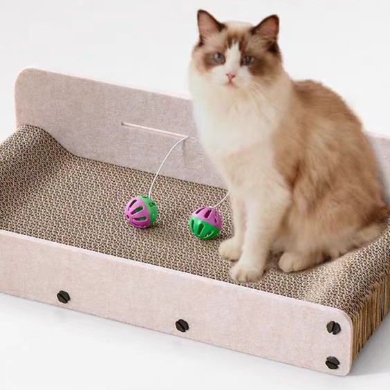 メイン画像:0枚目:毛毡布張り猫の爪研ぎソファ型ベット 大型対応