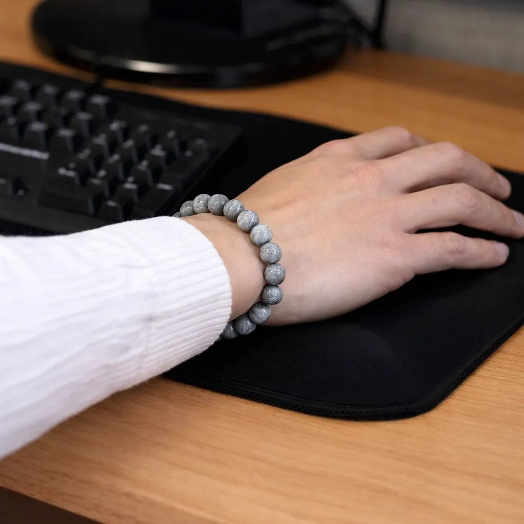 【残り3点】アルタイ隕石ライトブレスレット｜数珠タイプ｜宇宙由来の天然鉄隕石｜金運・お守りアクセサリー