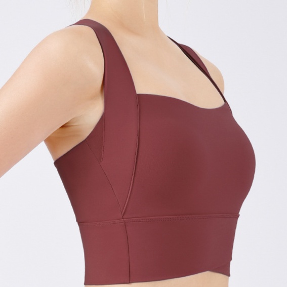 ピラティスウェアクロスデザインスポーツブラ