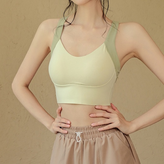 ピラティスウェアシームレススポーツブラ