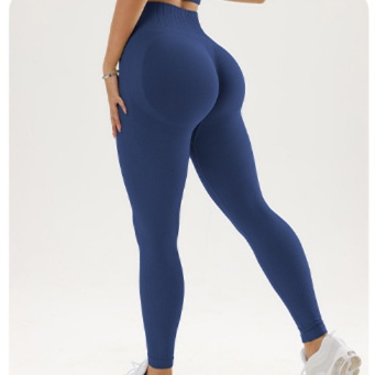 ピラティスウェア 高腰設計シームレスニットピラティスレギンス