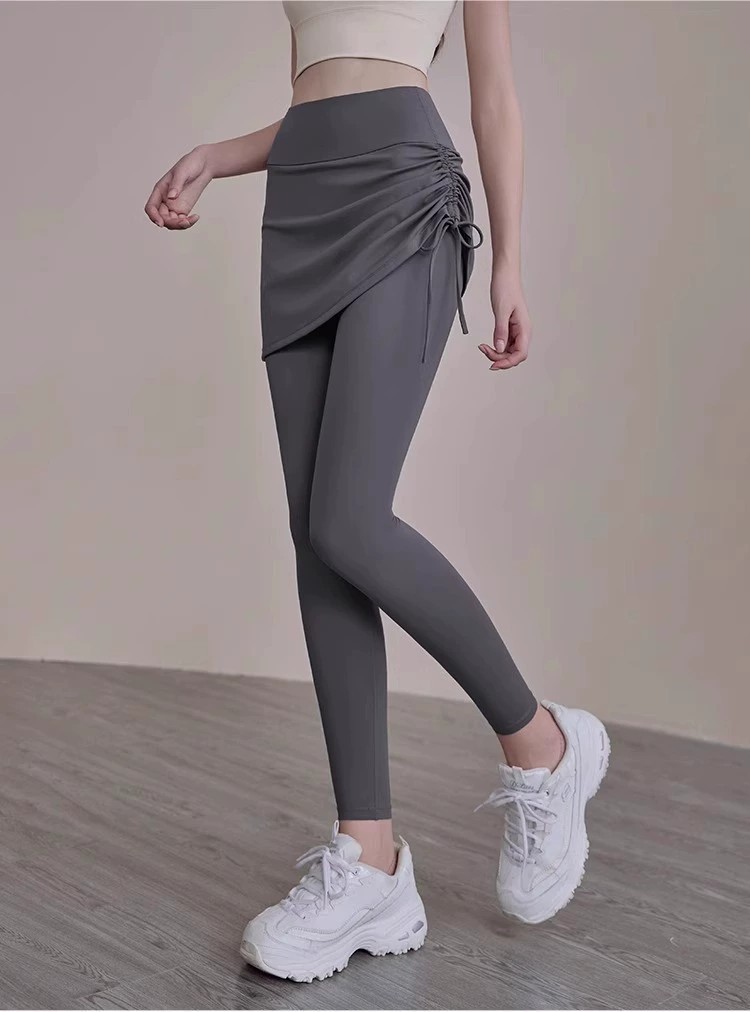 ピラティスウェアギャザースカートレギンス