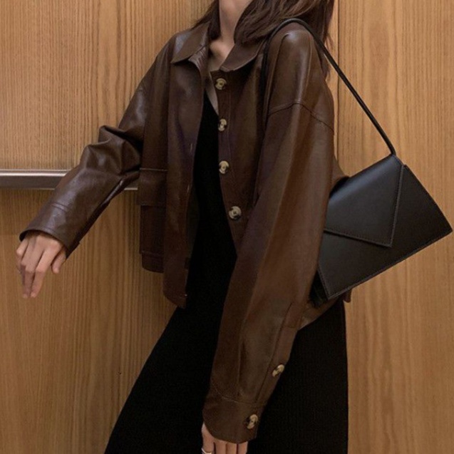 レザーファッション クラシカル金釦レザージャケット