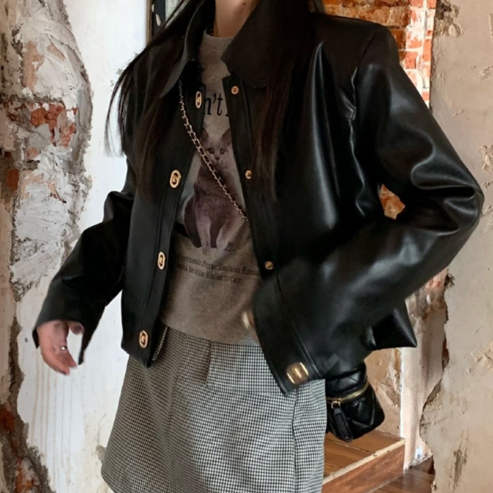 レザージャケット/アウター 非表示上質光沢感あふれる洗練ライダース