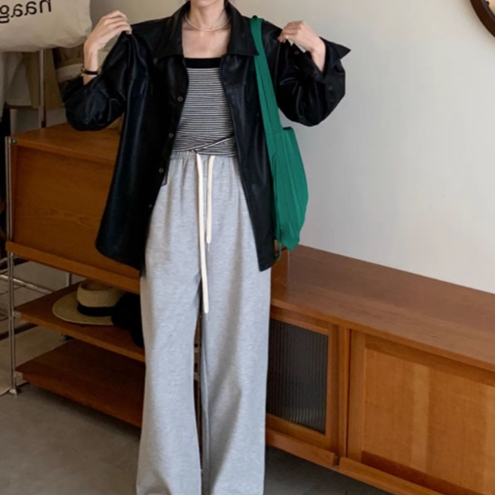 レザーファッション ゆったりシルエット本革ジャケット