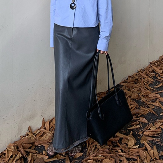 レザーファッション 上質なめらか フォーマル ロングスカート