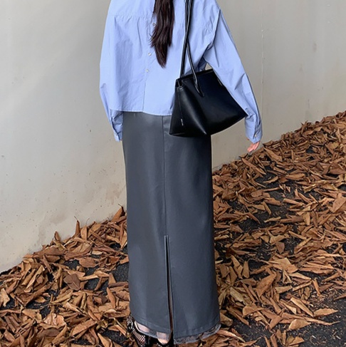 レザーファッション 上質なめらか フォーマル ロングスカート