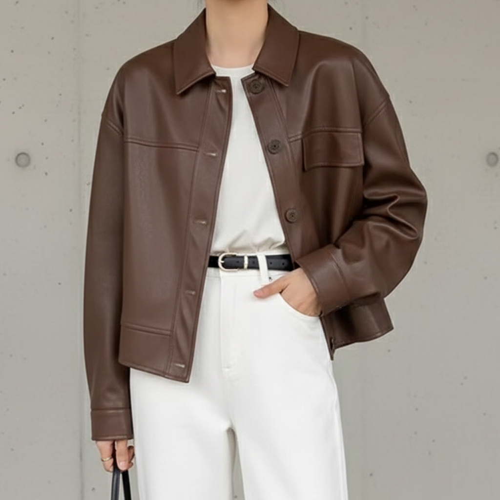 レザージャケット/アウター 洗練された都会的なレザージャケット