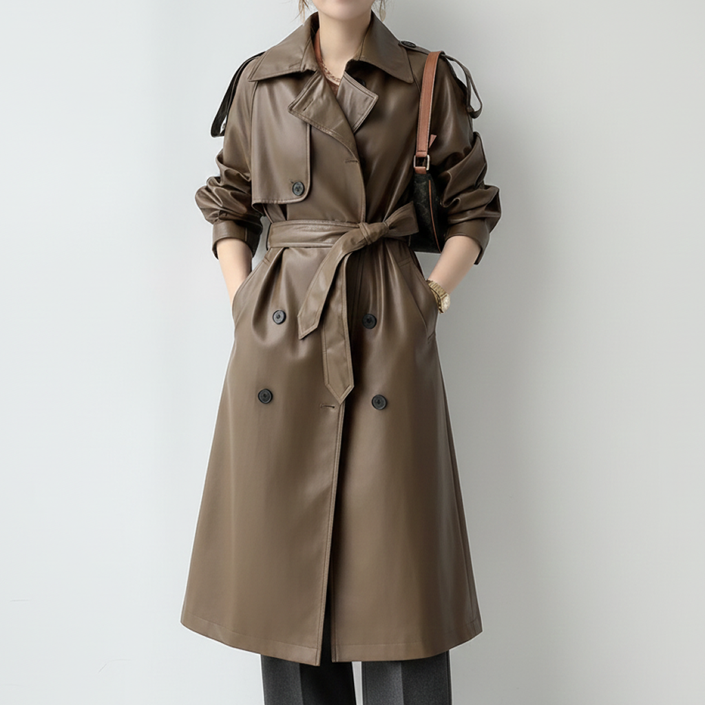 レザージャケット/アウター 上質素材のトレンチコート