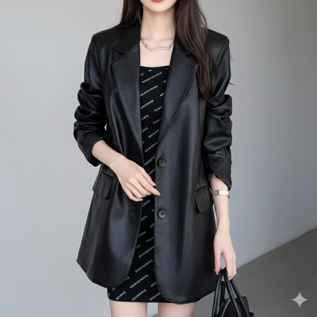 レザージャケット/アウター 大人の余裕を醸し出す オーバーサイズ ライダース