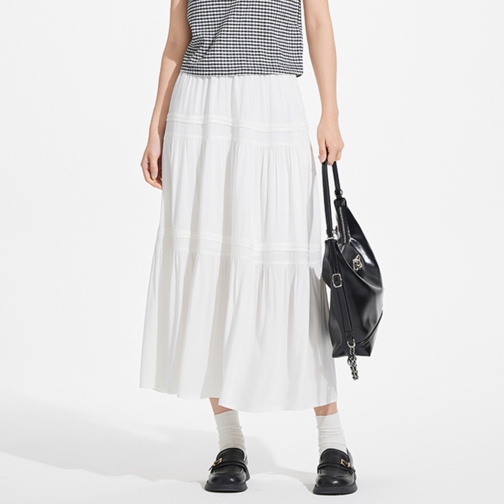 ティアードデザイン ロングスカート