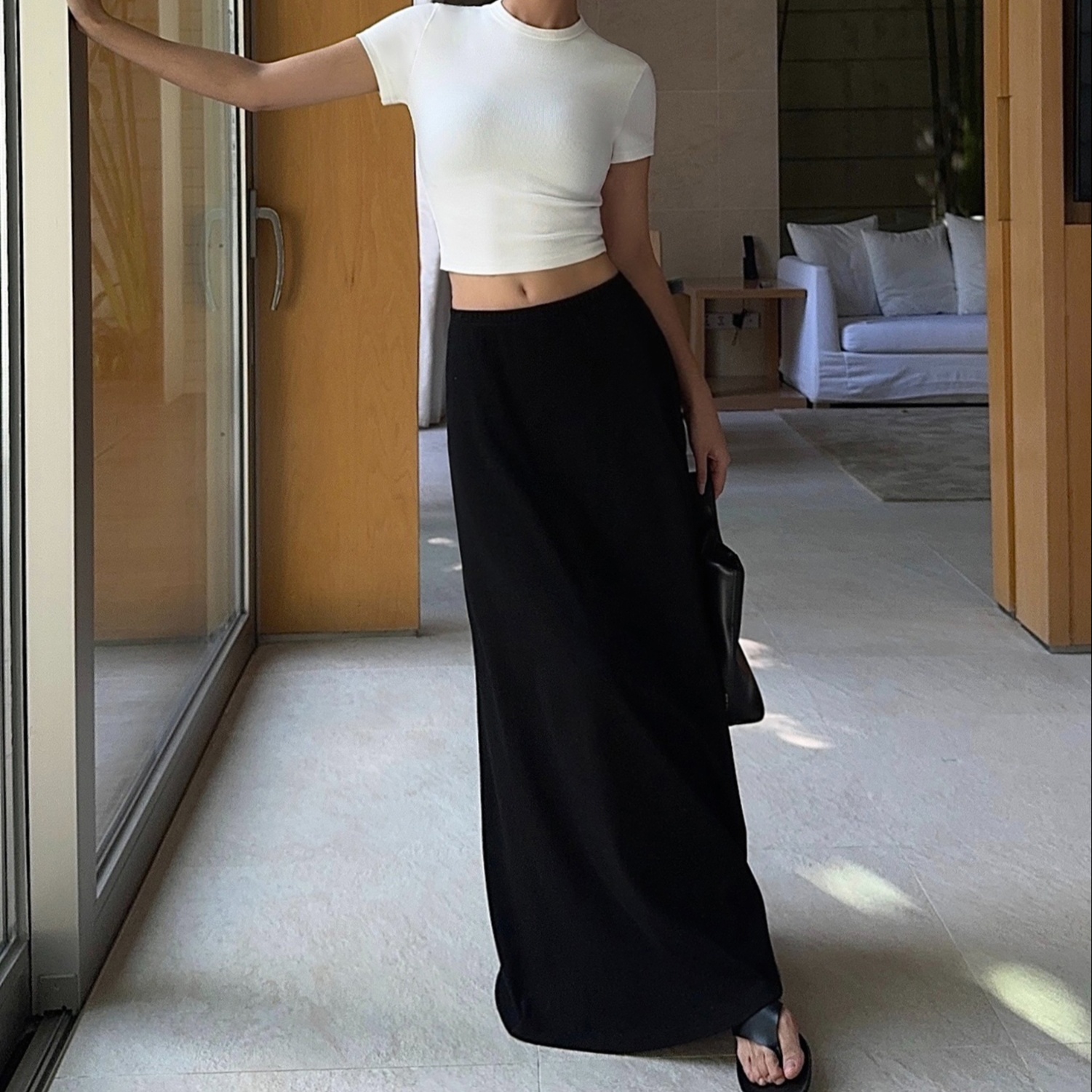 タイトスカート 優美なシルエット マキシ丈スカート