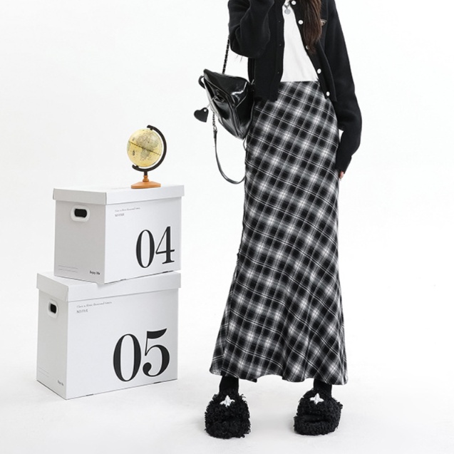 ロングスカート きちんと感漂うマーメイドスカート