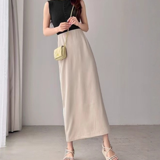 ロングスカート シンプル上品マキシタイトスカート