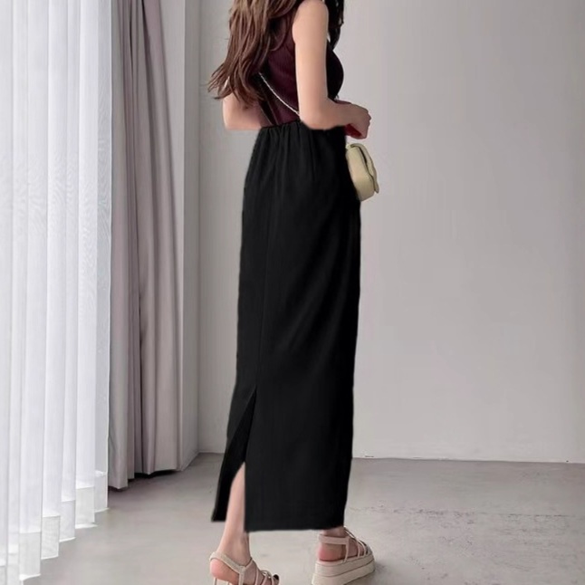 ロングスカート シンプル上品マキシタイトスカート