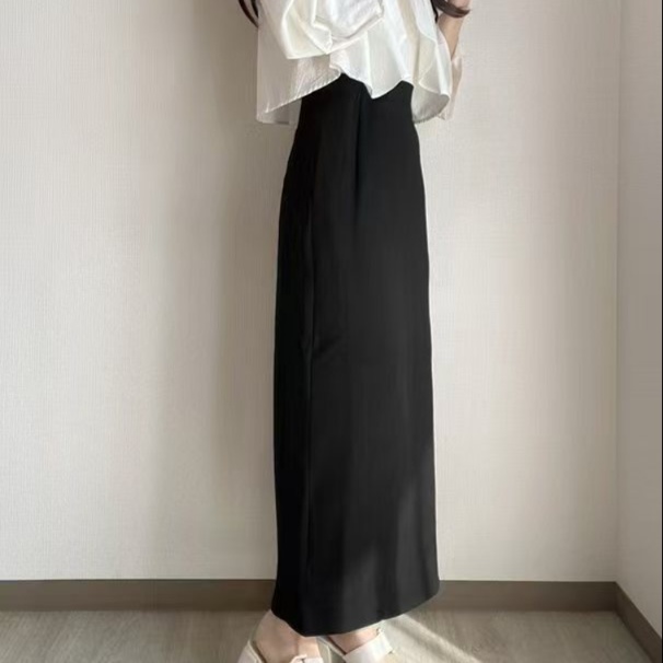 ロングスカート シンプル上品マキシタイトスカート