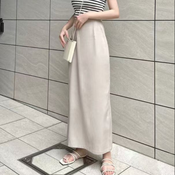 ロングスカート シンプル上品マキシタイトスカート