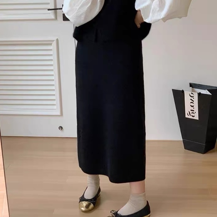 ロングスカート なめらか落ち感 ロングAラインスカート