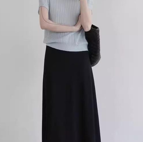 ロングスカート シンプル美シルエットマキシ丈タイトスカート