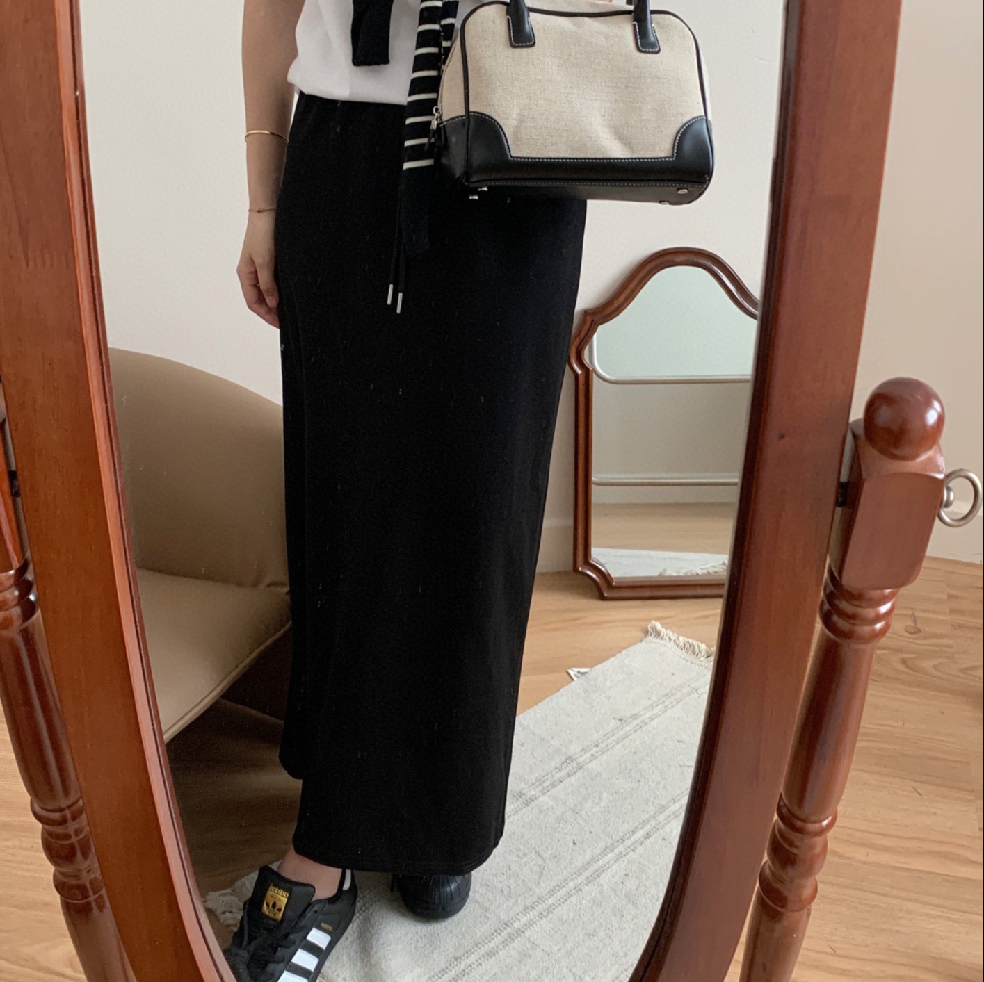 ロングスカート ゆったりシルエットのマキシスカート