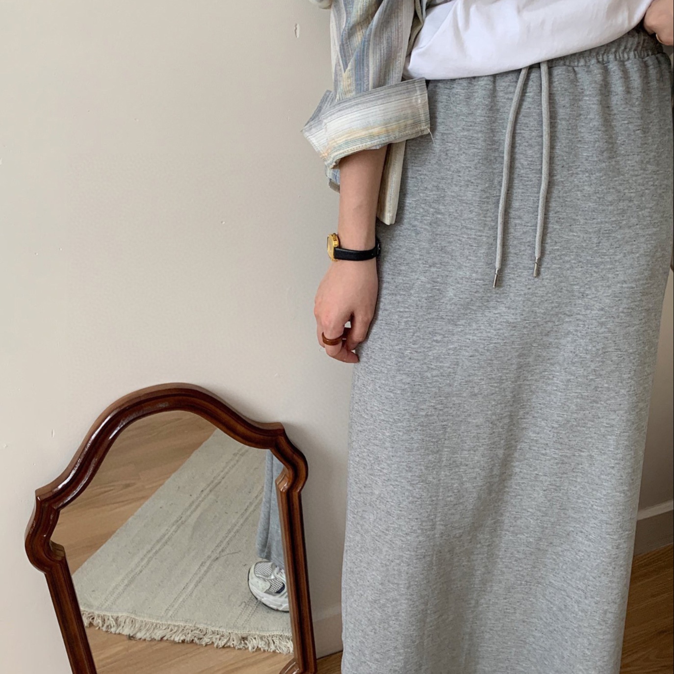 ロングスカート ゆったりシルエットのマキシスカート