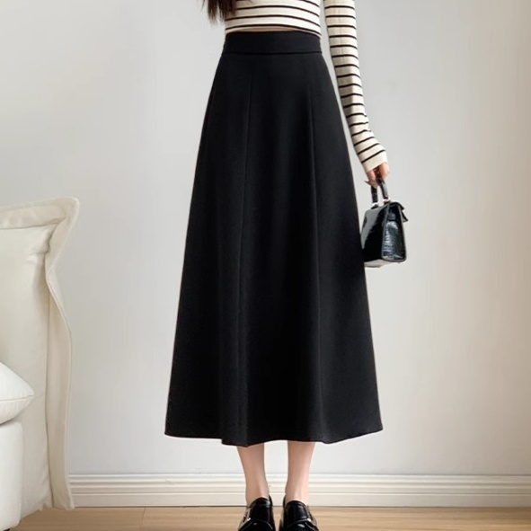 ロングスカート 上品シルエット ミモレ丈フレアスカート