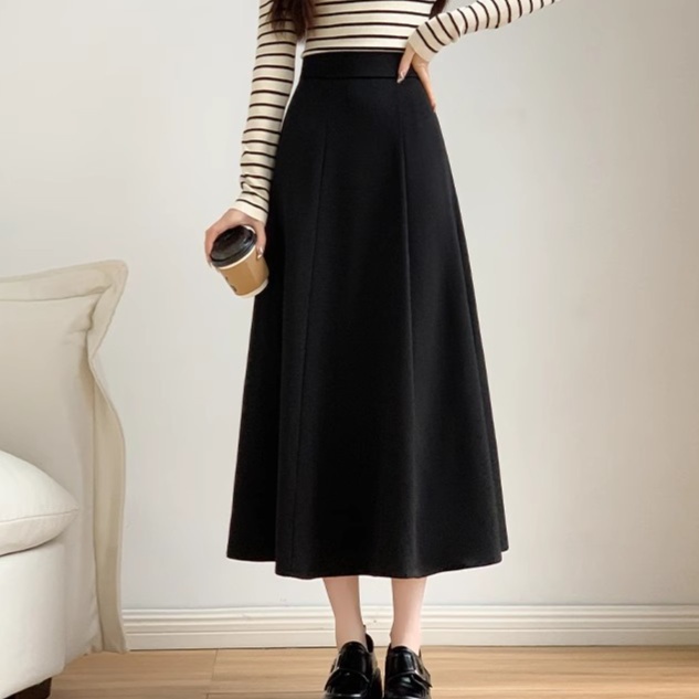 ロングスカート 上品シルエット ミモレ丈フレアスカート