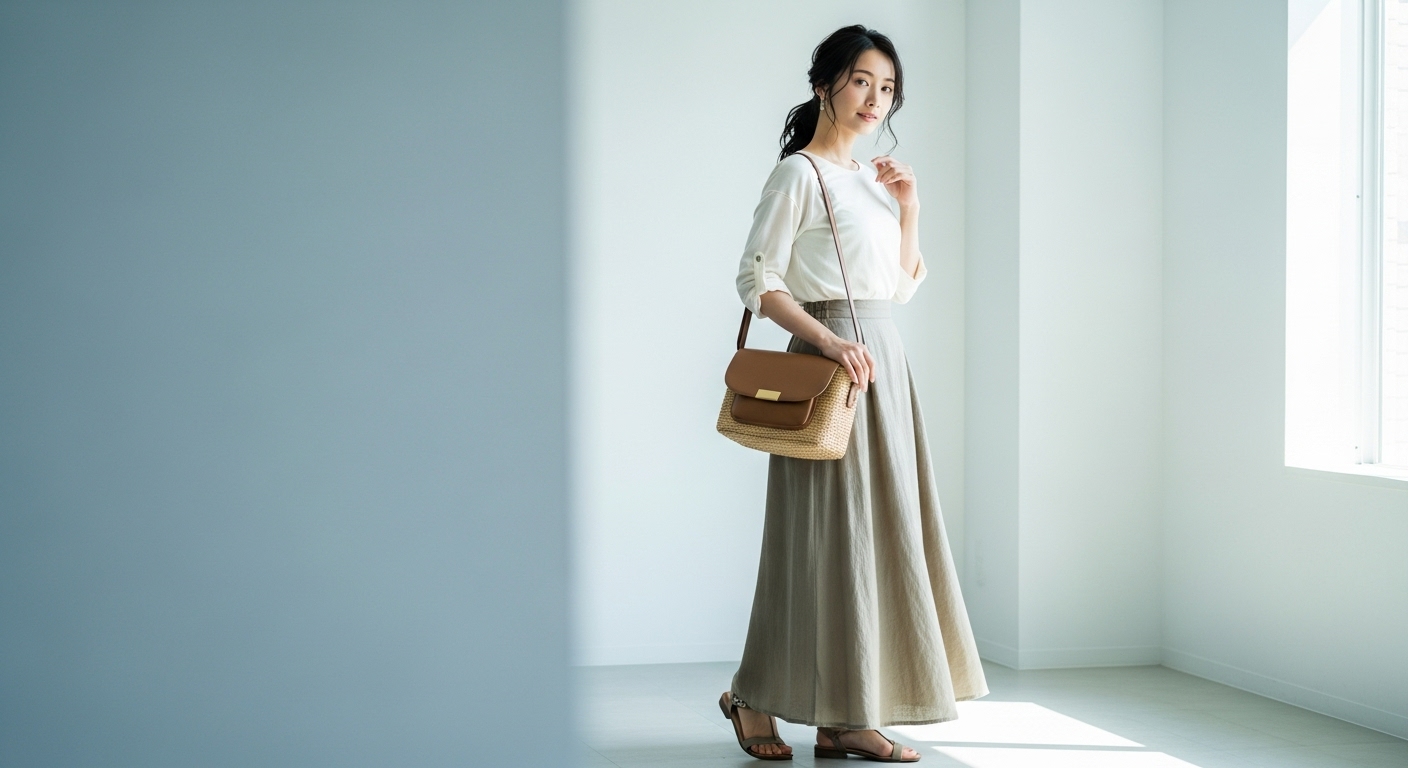リネンのロングスカートが夏に最適な理由｜選び方とおしゃれな着こなし術
