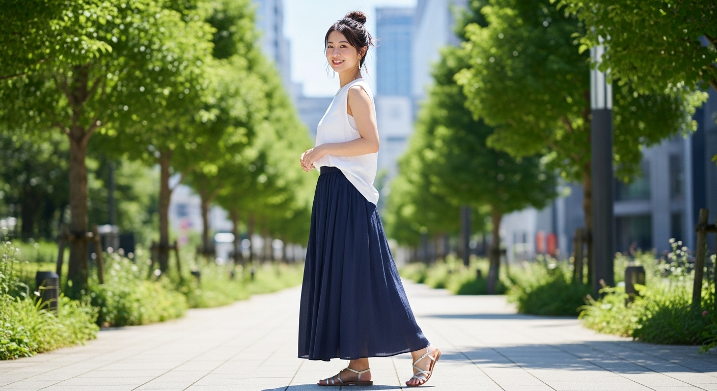 楽ちんなロングスカートの選び方｜疲れない着心地とおしゃれを両立するコツ