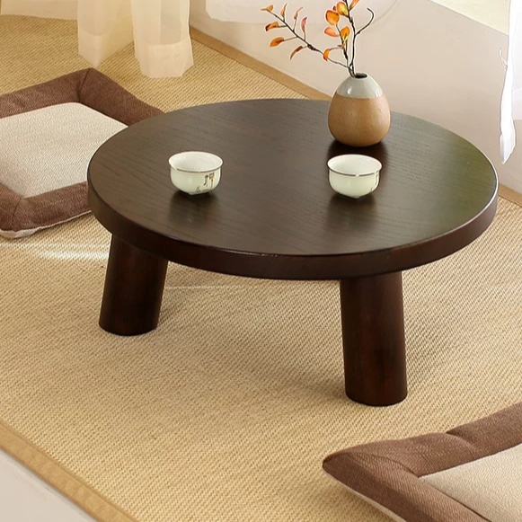 和風の丸テーブル